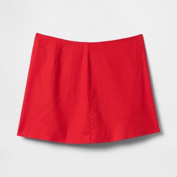 GAP Red Linen Mini Skort - Picture 1 of 6